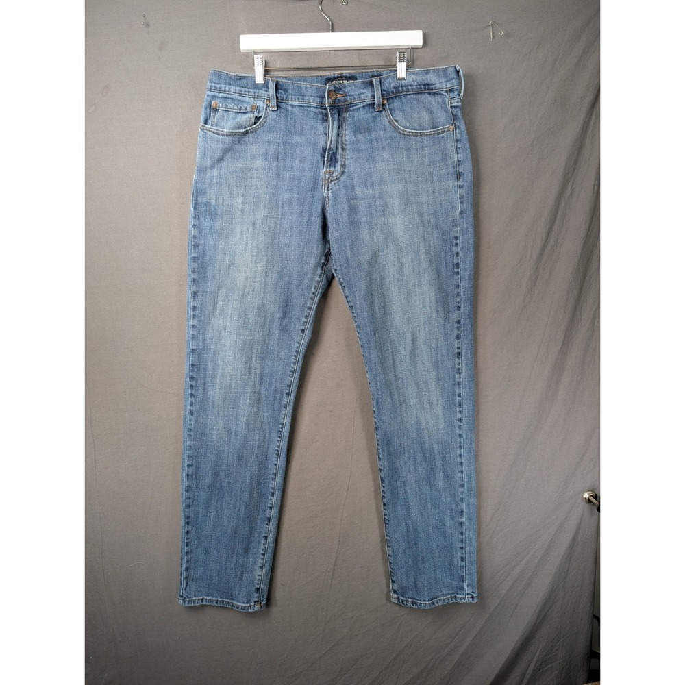Lucky Brand 121 Heritage Slim Jeans Mens 38x34 Blue Denim Medium Wash 6610